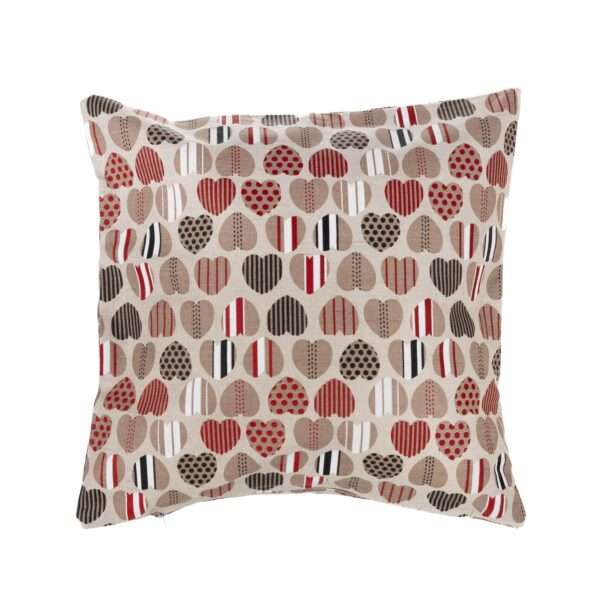 Linen cushion cover - Hearts linen fabric - Nordic Linen