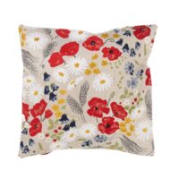 Linen cushion cover - Poppies and daisies linen fabric - Nordic Linen