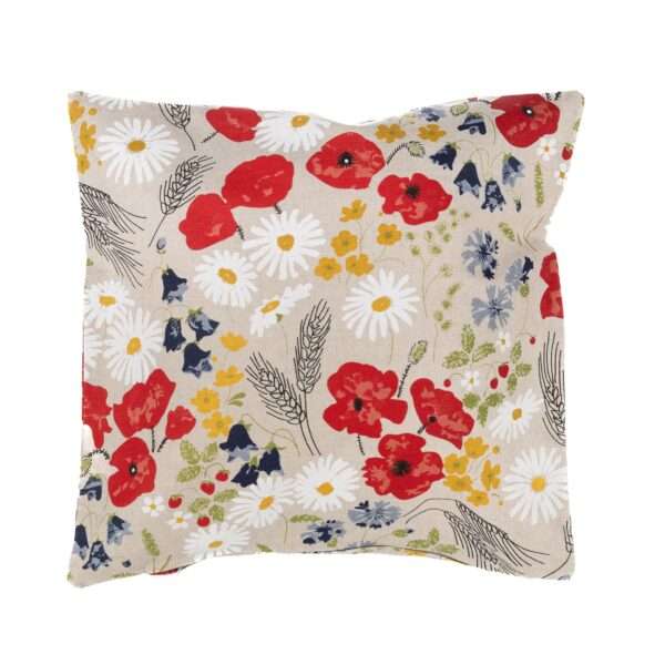 Linen cushion cover - Poppies and daisies linen fabric - Nordic Linen Linen cushion cover - Poppies and daisies linen fabric - Nordic Linen