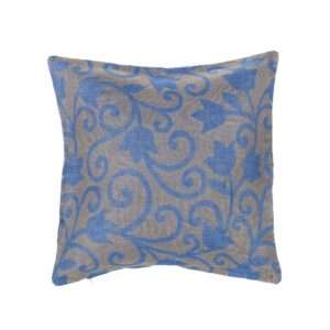 Linen cushion cover - Flower ornament linen fabric - Nordic Linen