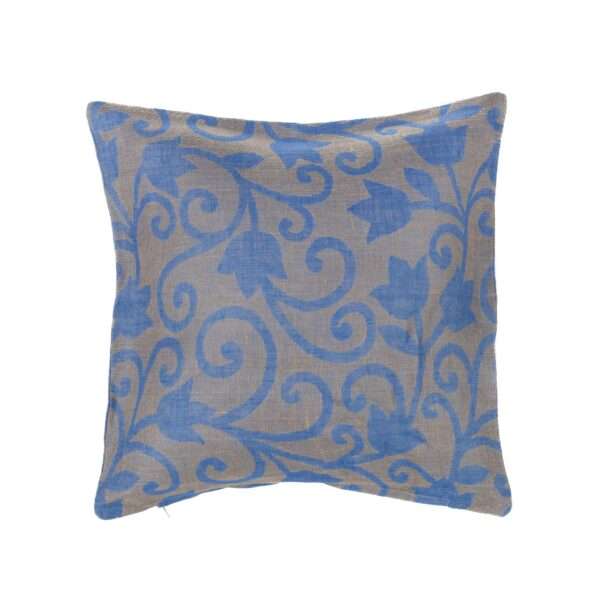 Linen cushion cover - Flower ornament linen fabric - Nordic Linen