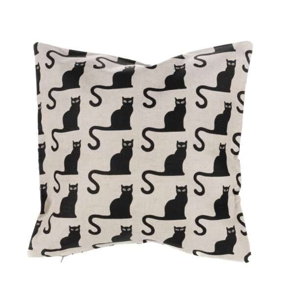 Linen cushion cover - Black cats Gatho linen fabric - Nordic Linen