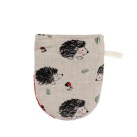 Linen oven mitt - Hedgehog linen fabric - Nordic Linen