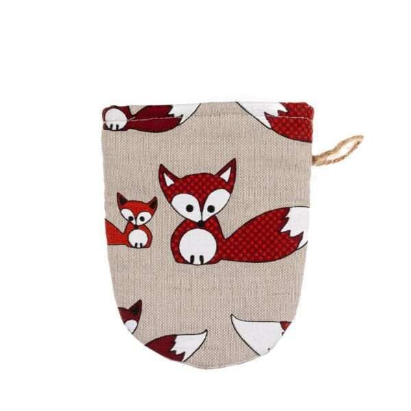 Linane ahjukinnas - Punased rebased linasest kangast - Nordic Linen