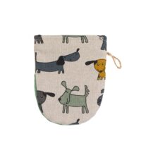 Linen oven mitt - Dog linen fabric - Nordic Linen