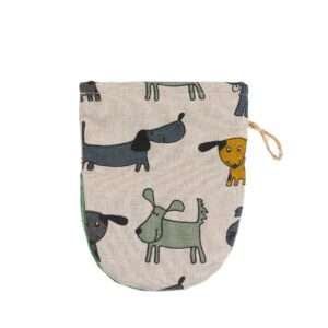 Linen oven mitt - Dog linen fabric - Nordic Linen