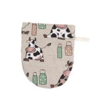 Linen oven mitt - Cow linen fabric - Nordic Linen