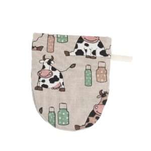 Linen oven mitt - Cow linen fabric - Nordic Linen