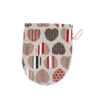 Linen oven mitt - Hearts linen fabric - Nordic Linen