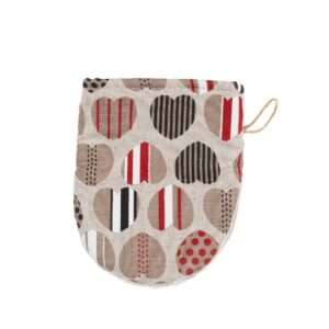 Linen oven mitt - Hearts linen fabric - Nordic Linen