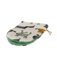 Linen oven mitt - Dog linen fabric - Nordic Linen