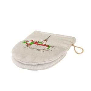 Linen oven mitt - Tallinn old town linen fabric - Nordic Linen