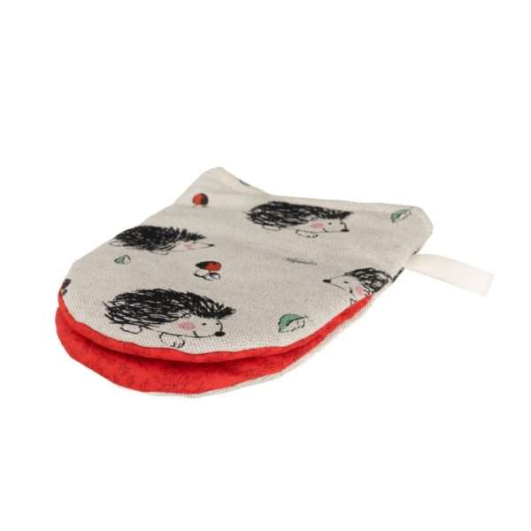 Linen oven mitt - Hedgehog linen fabric - Nordic Linen Linen oven mitt - Hedgehog linen fabric - Nordic Linen