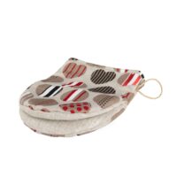 Linen oven mitt - Hearts linen fabric - Nordic Linen