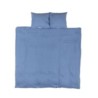 Blue Washed Linen Bed Set