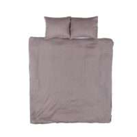 Dark Grey Washed Linen Bed Set