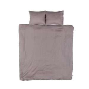 Tumehall pestud linasest riidest voodikomplekt