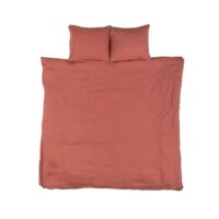 Terracotta Washed Linen Bed Set