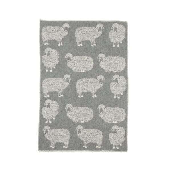 Wool Baby Blanket – Grey Curly Grey Wool Baby Blanket – Grey Curly Grey