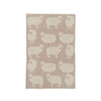 Wool Baby Blanket - Beige Curly Sheep