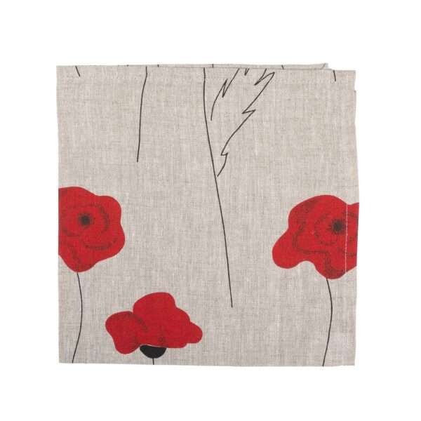 Red Poppies Linen Napkin Red Poppies Linen Napkin