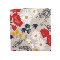 Poppies and Daisies Linen Napkin