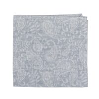 Light Blue Paisley Linen Napkin
