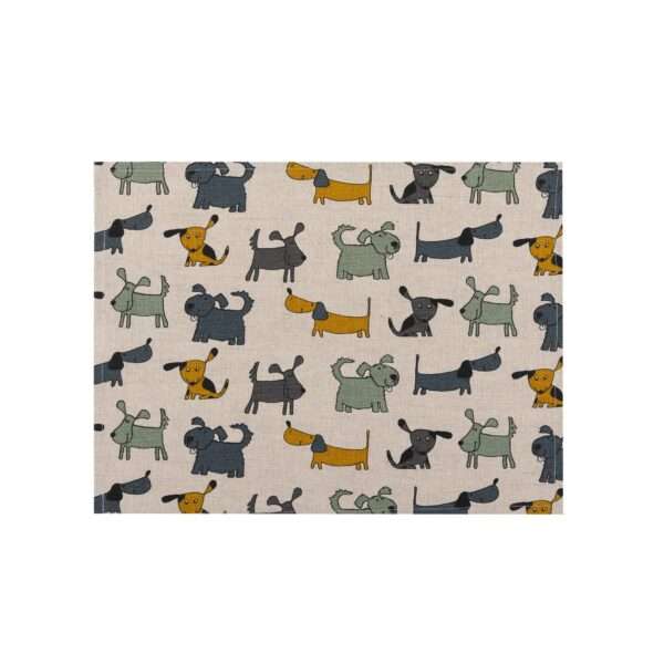 Dogs Linen Placemat Dogs Linen Placemat