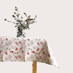 Christmas Mittens Linen Tablecloth