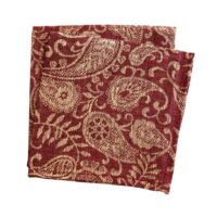 Red Yellow Paisley Linen Napkin