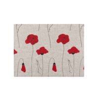 Red Poppies Linen Placemat