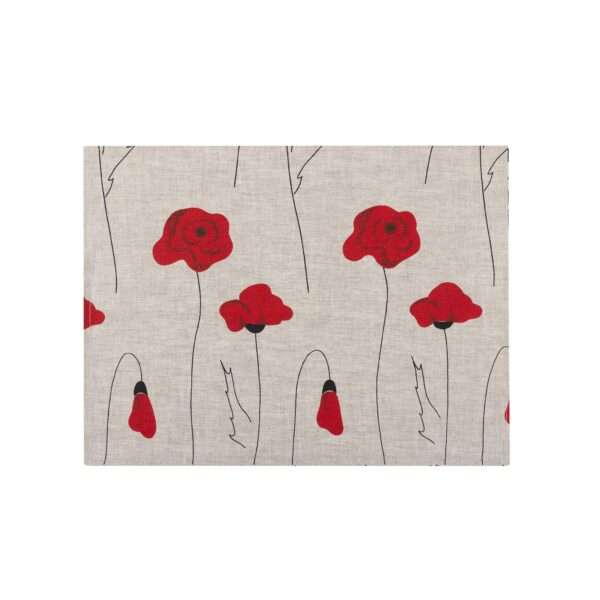 Red Poppies Linen Placemat Red Poppies Linen Placemat