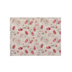 Christmas Mittens Linen Placemat