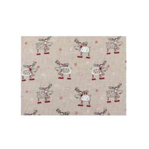 Jõulud Moose linasest linasest taldrikust