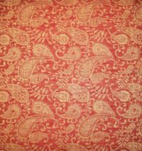 gold red paisley pattern