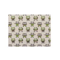 Green Owls Linen Placemat