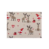 Christmas Reindeer Linen Placemat