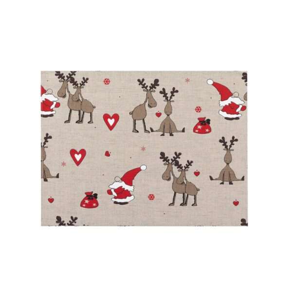 Christmas Reindeer Linen Placemat Christmas Reindeer Linen Placemat