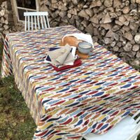 Colorful Fishes Linen Tablecloth