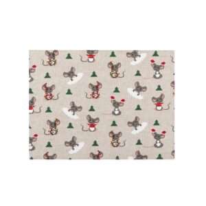 Christmas Mouse Linen Placemat