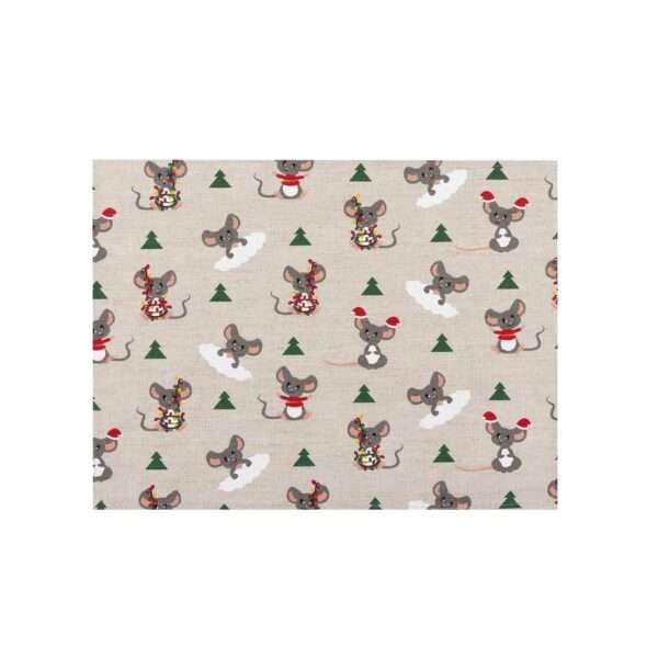 Christmas Mouse Linen Placemat Christmas Mouse Linen Placemat