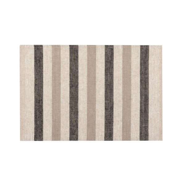 Black and Grey Stripes Rustic Linen Placemat Black and Grey Stripes Rustic Linen Placemat