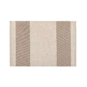 Two Beige Stripes Rustic Linen Placemat