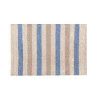 Blue and Grey Stripes Rustic Linen Placemat