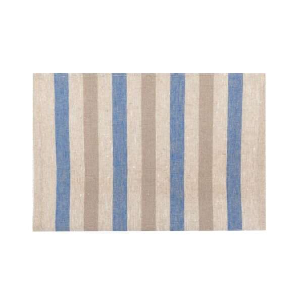 Blue and Grey Stripes Rustic Linen Placemat Blue and Grey Stripes Rustic Linen Placemat