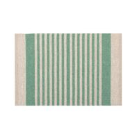 Green Thin Stripes Rustic Linen Placemat