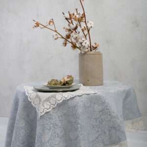 HELESININE PAISLEY ÜMMARGUNE PITSIGA LINASEST LAUDLINAST LAUDLINA