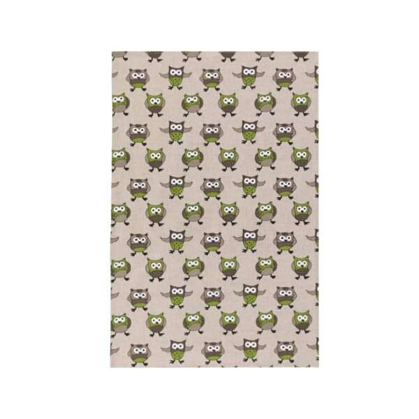 Green Owls Linen Tea Towel Green Owls Linen Tea Towel