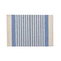 Blue Thin Stripes Rustic Linen Placemat
