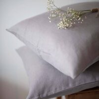 Grey Linen Pillow Case